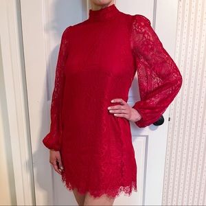 Anthropologie Lace Open Back Dress Size 8 with Pockets!